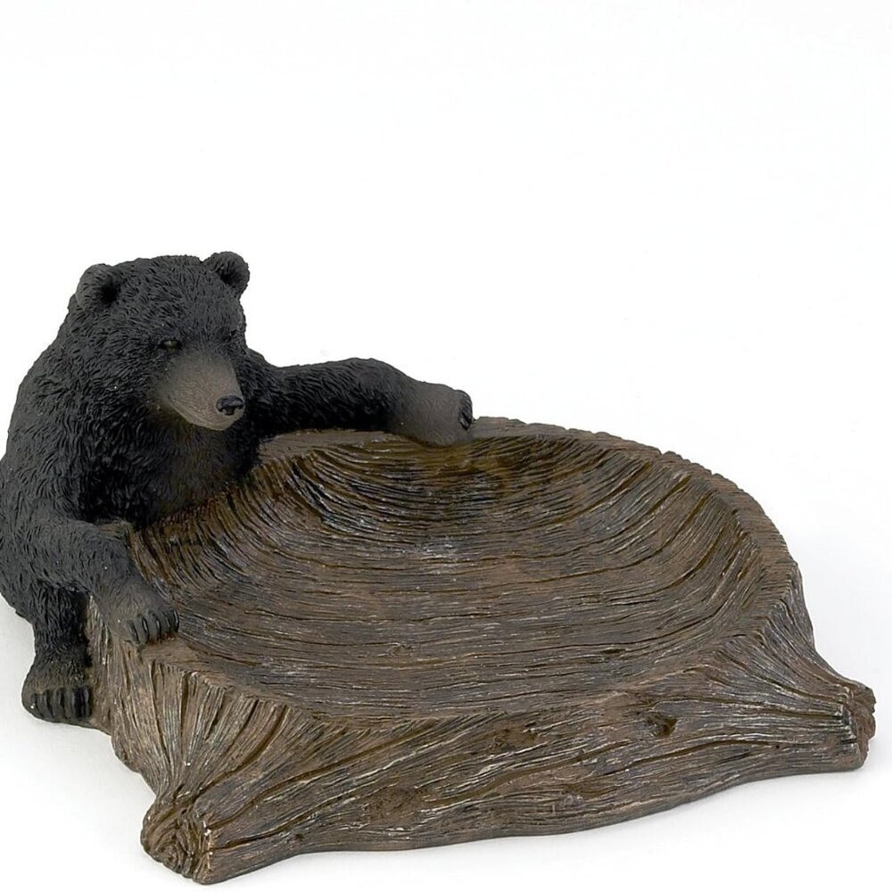 Soap Dish, Countertop Accessories, Lodge Inspired Bathroom Decor Black Bear Lodg